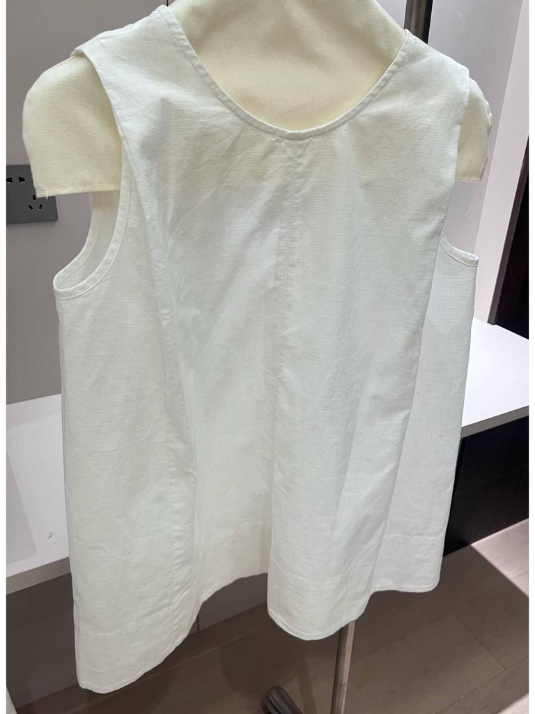 Reversible Summer Linen Cutout Tank Top