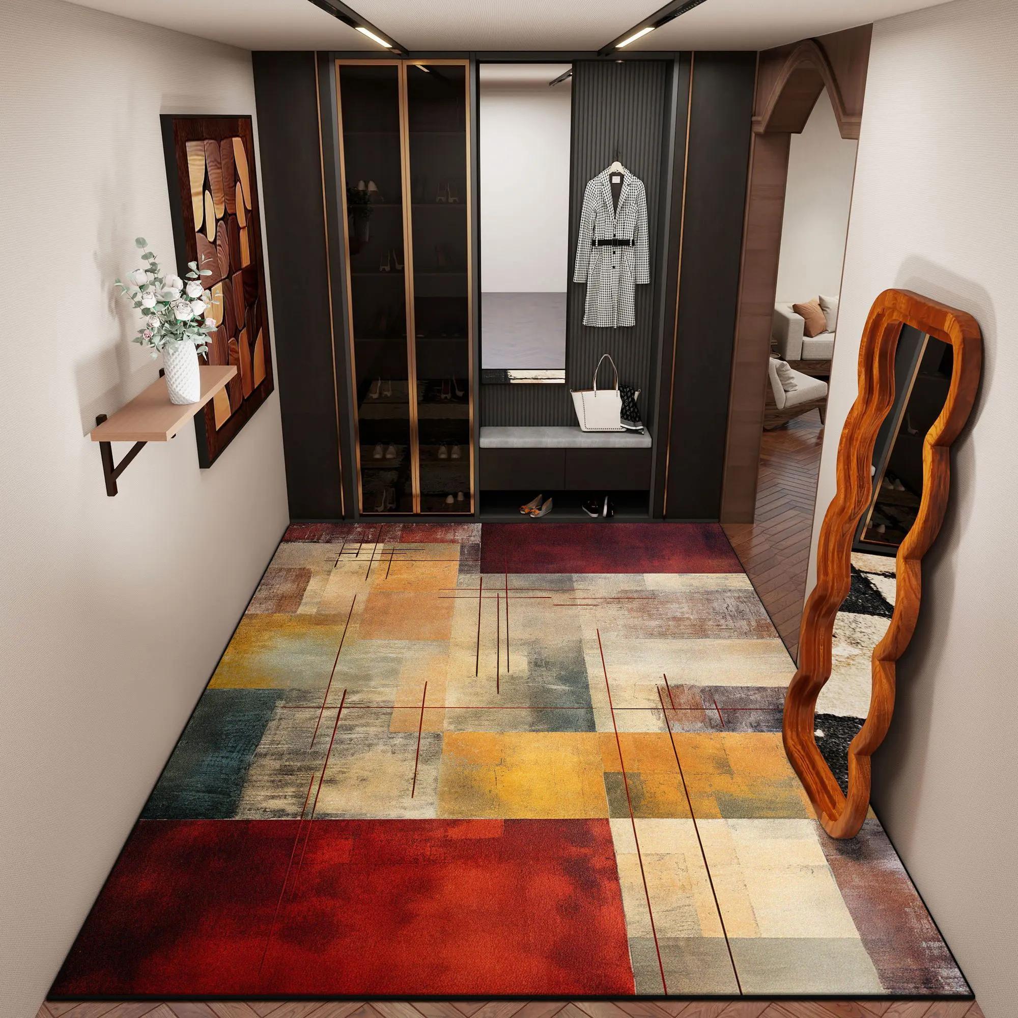 

Modern Antiskid Carpet Living Room Abstract Style Customizable Cloakroom Lounge Rug Soft Fluffy Sofa Tables Mat Easy Cleaning 40x60cm