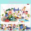 Wooden Track Train Set With 108 Pieces For Kids Educational Playroom
