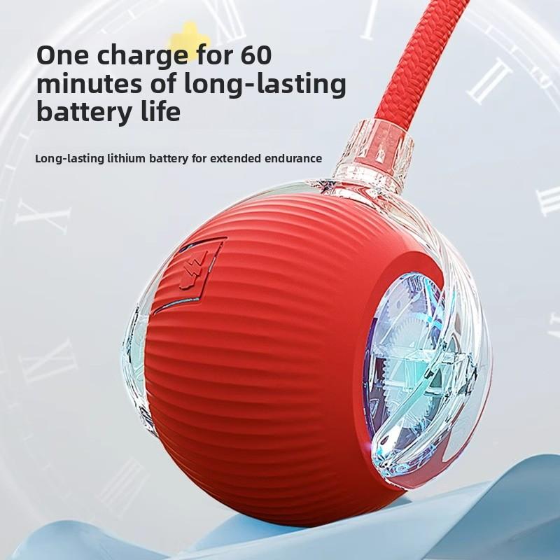 Pet Self-entertainment and Boredom Electric Cat Toy Ball, Automatic Obstacle Avoidance Silicone Toy Ball, Luminous Yo-yo, Cat Toy