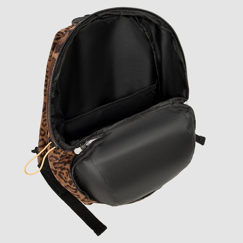 Leopard Print Backpack Student Schoolbag Lightweight Backpack