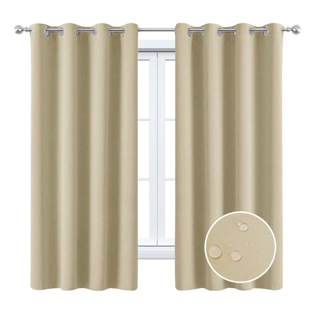 Waterresistant Sun Blocking Curtain In Solid Colors For Veranda And Living Room Windows