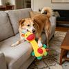 Pet Toy Sound Design Interactive Puppy Chew Toy with Built-in Rattle Cartoon Dog Monkey Design Teeth Oral Health Safe Chew
