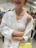 Women's Ribbed Cotton Slim Fit Wide Shoulder Tank Top - Anti-Exposure Summer Base Layer