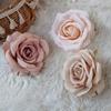 30pcs/Lot 9cm-10CM Large White Rose Artificial Silk Flower Heads DIY Wedding Decoration Wreath Scrapbooking Craft Fake Flowers