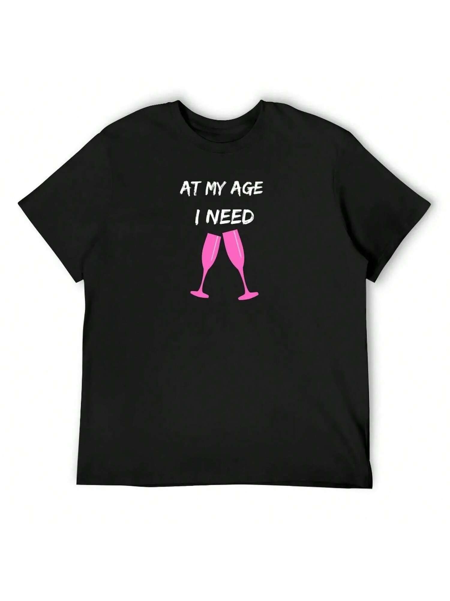 At My Age I Need Glasses T-Shirt Aesthetic Clothing Oversizeds Animal Prinfor Boys Men T Shirt S разноцветный