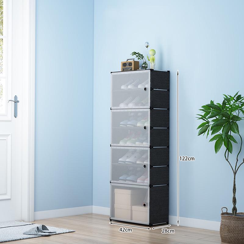 Platzsparendes Mehrschicht-Schuhregal mit Staubschutz für Wohnheime