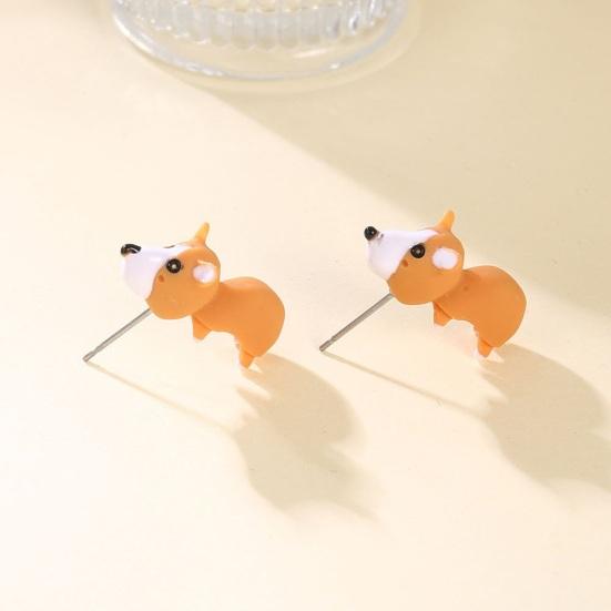 1 Pair Cartoon Animal Bite Earrings Multi Shapes Shark Hippo Dinosaur Whale Resin 3D Biting Ears Stud Earrings Christmas Jewelry Gifts