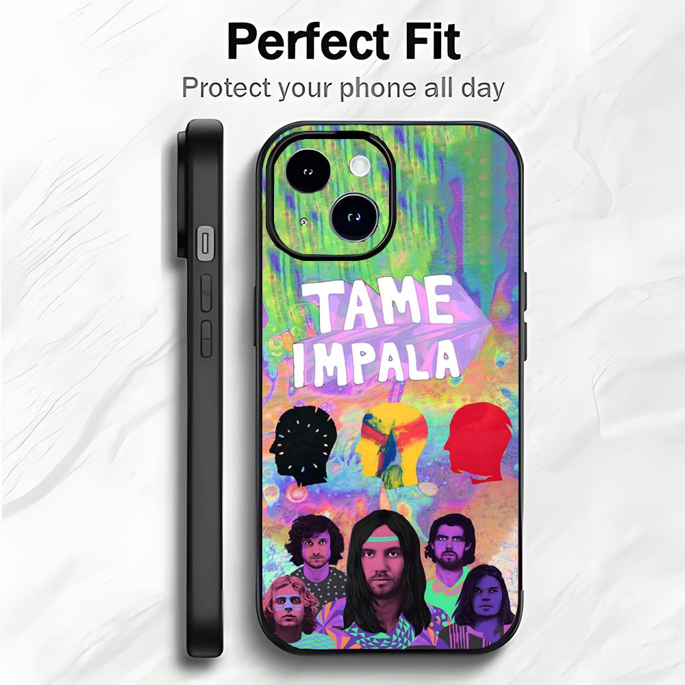 Psychedelic Australian Band T-Tame Impala Phone Case Phone Case Soft Packaging Lightweight For iPhone17 16 15 14 13ProMax