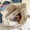 Spring and summer new casual fashion tote bag soft bag Japanese large capacity lightweight shoulder messenger bag shopping bag