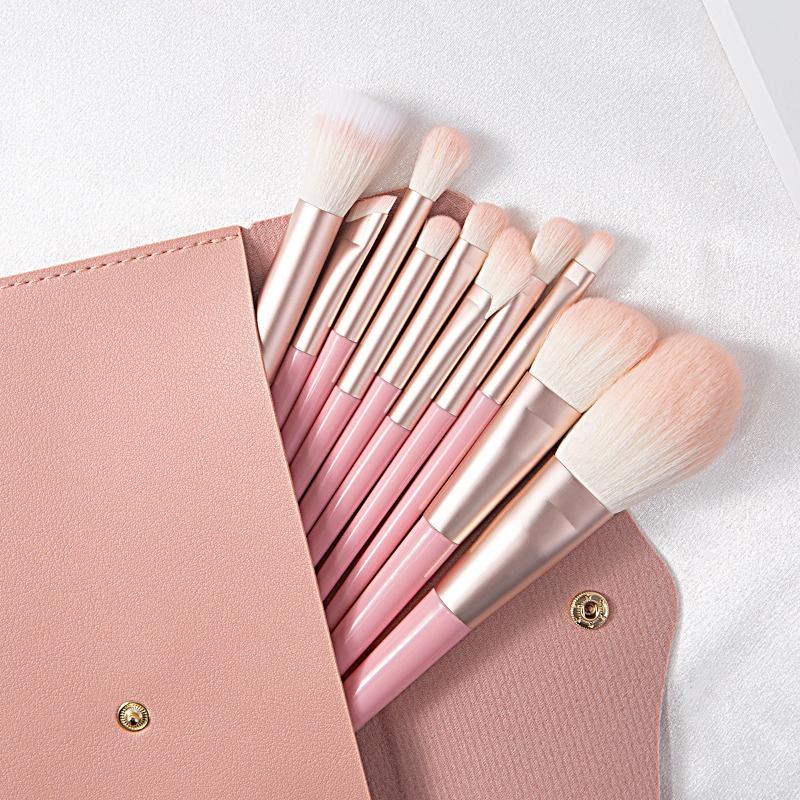 10pcs Professional Makeup Brush Set with Accessories for Combination Skin- Featuring Soft Brushes Suitable for Beginners