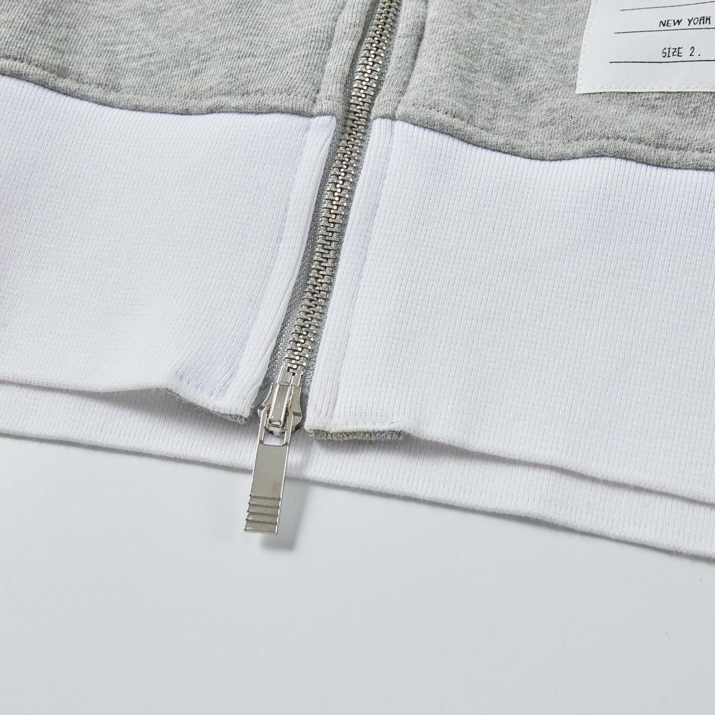 Unisex Zipper Hoodie - Autumn Collection with Four-Stripes, Color Block & Side Stripes Design