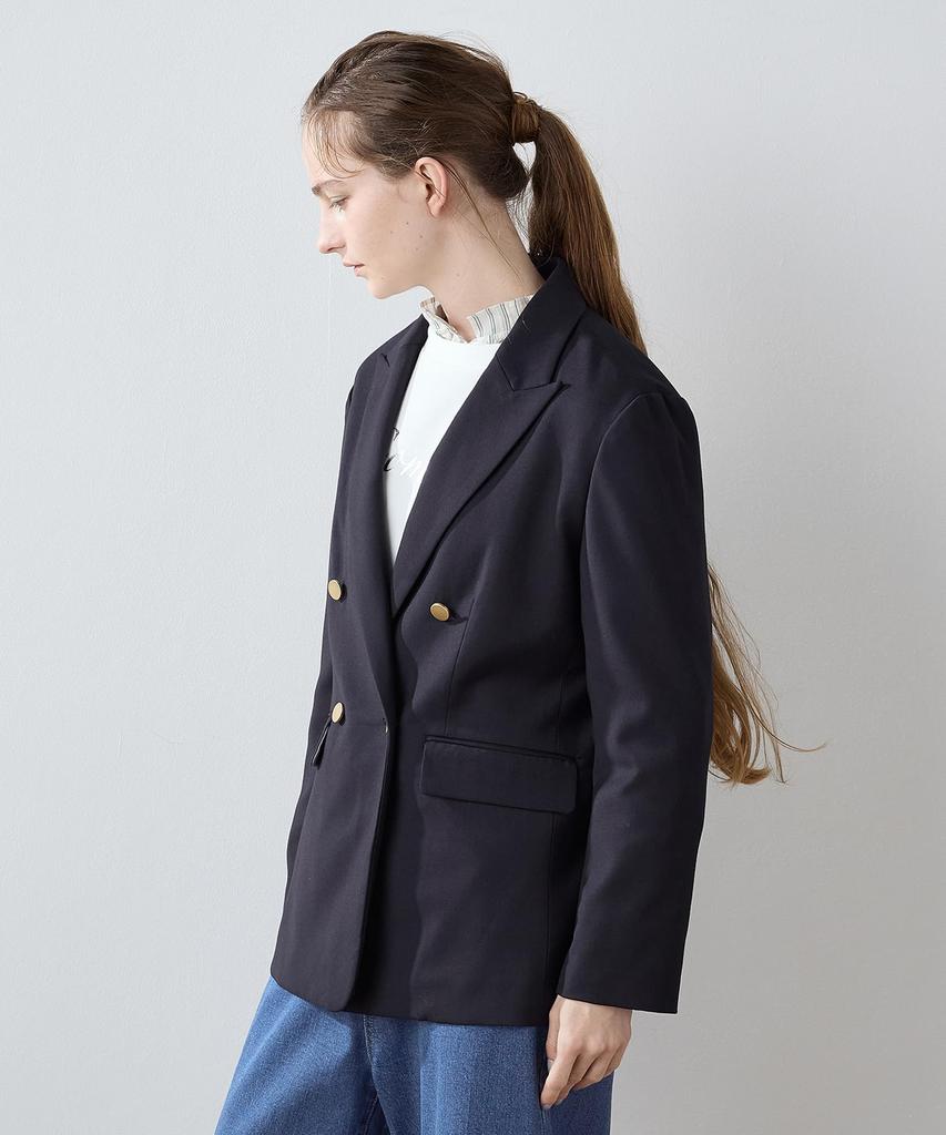 Souk Tailored Jacket for Women Navy [Le Holiday] W-breasted 295074,