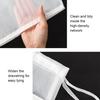 EDHUUJSI Nylon Strainer Bag, Easy To Clean, Healthy and Safety Nylon with Rope, Versatile, White, 300 Mesh, 20x30cm