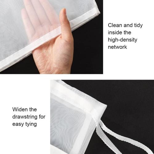 EDHUUJSI Nylon Strainer Bag, Easy To Clean, Healthy and Safety Nylon with Rope, Versatile, White, 300 Mesh, 20x30cm