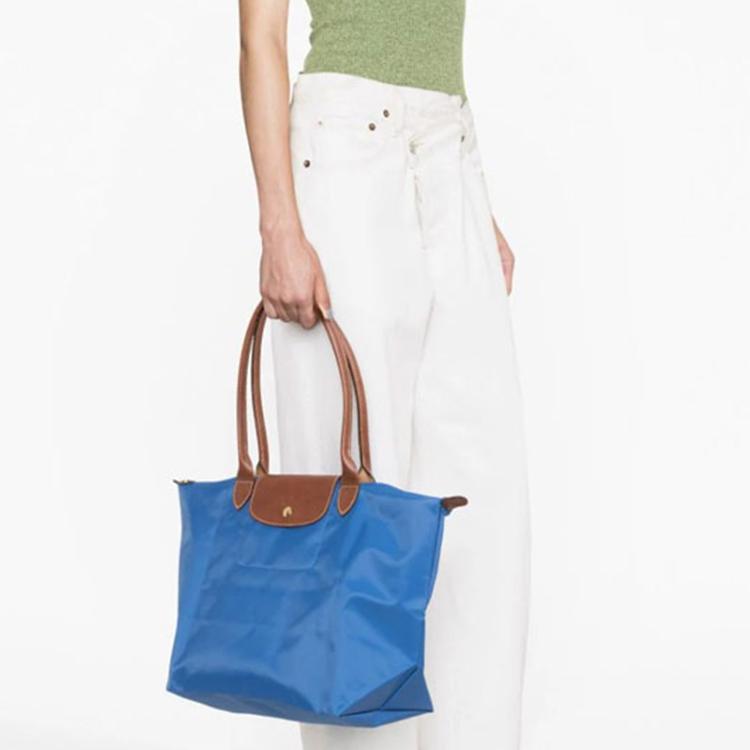 Longchamp Le Pliage 31 Tote Bag Dames Tote Bag Goud Kobaltblauw L1899089P78