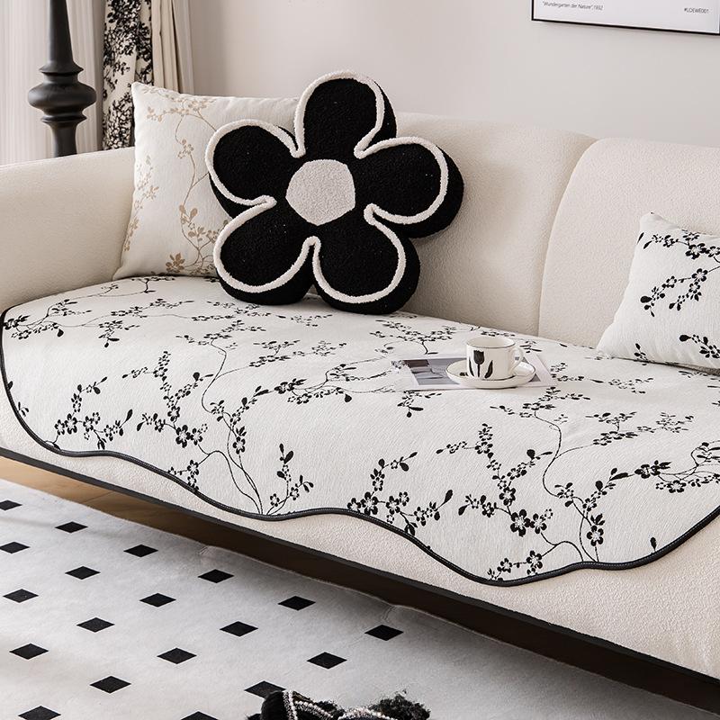 Irregular Chenille Sofa Cushion Four Seasons Universal Non-Slip Cushion Special-Shaped High-Grade Gradient Color Lazy Style Cover Cloth