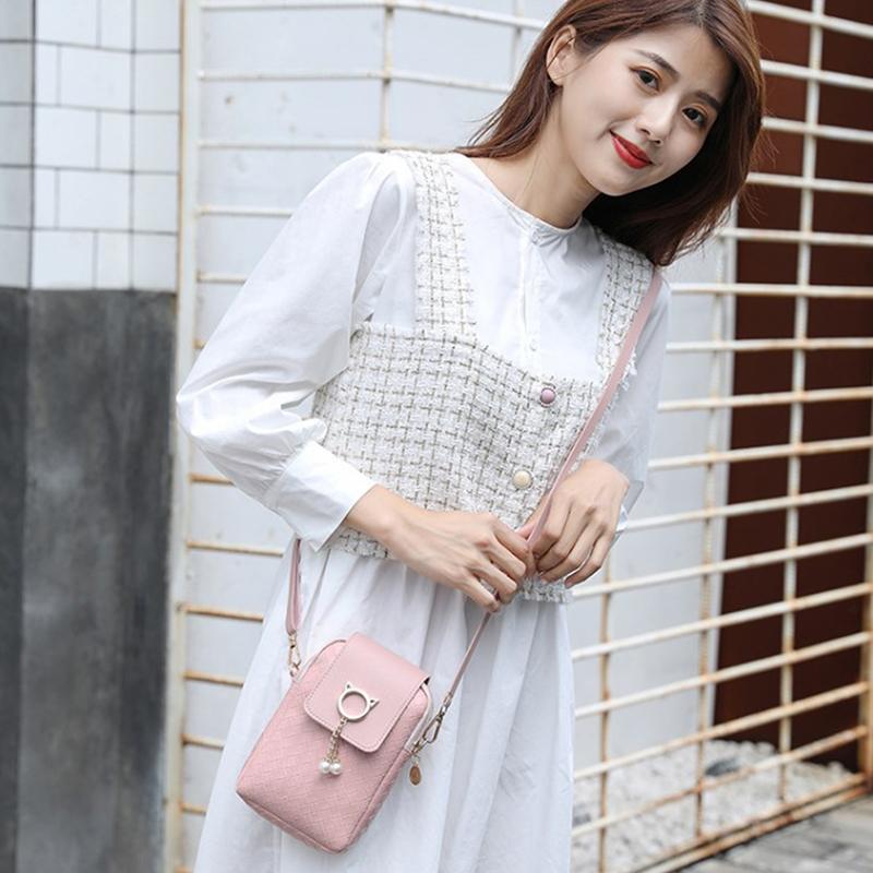Frühling Sommer Mini Cross-Body Handy Umhängetasche Gewebt Perlenquaste Abdeckung-Stil Damen Tasche Schulter Diagonaltasche