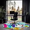 Numberblocks Printed Round Rug Carpet Chair Rug Area Rug Entryway Doormats,for Office Chair Living Room Bedroom Kitchen Room.
