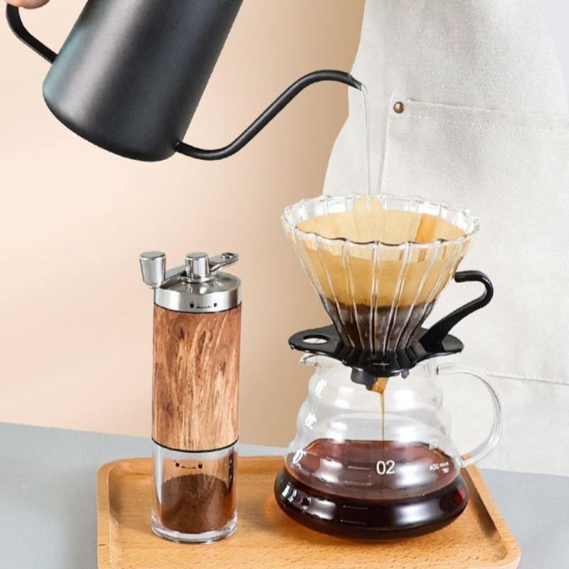5/7 PCS Hand Brewed Coffee Set Filter Cup Sharing Pot Electronic Scale Bean Grinder Household Hand Cranked Coffee Utensils Set