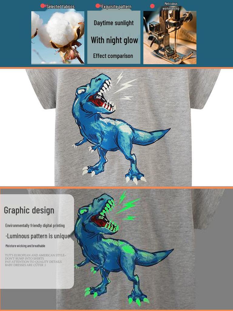 New Boys' Cartoon Summer Short Sleeve T-Shirts - European & American Styles