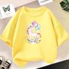 Cute Cartoon Girl T-shirts Girls Summer Unicorn Friends Clothes Baby T Shirts Children Short Sleeve Clothing Graphic T-shirt Tee