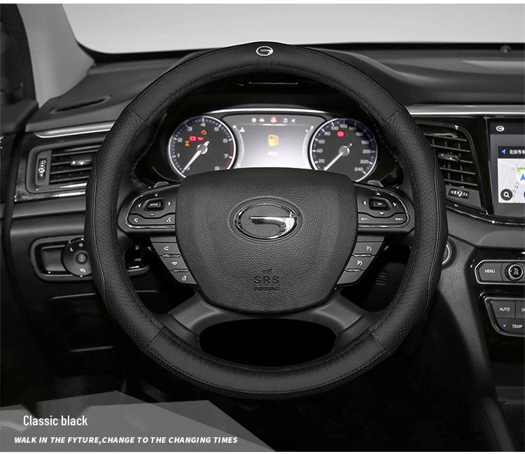 Genuine Leather Steering Wheel Cover for GAC 21 GS84M8M6GS53GA4 Aion V S ME580