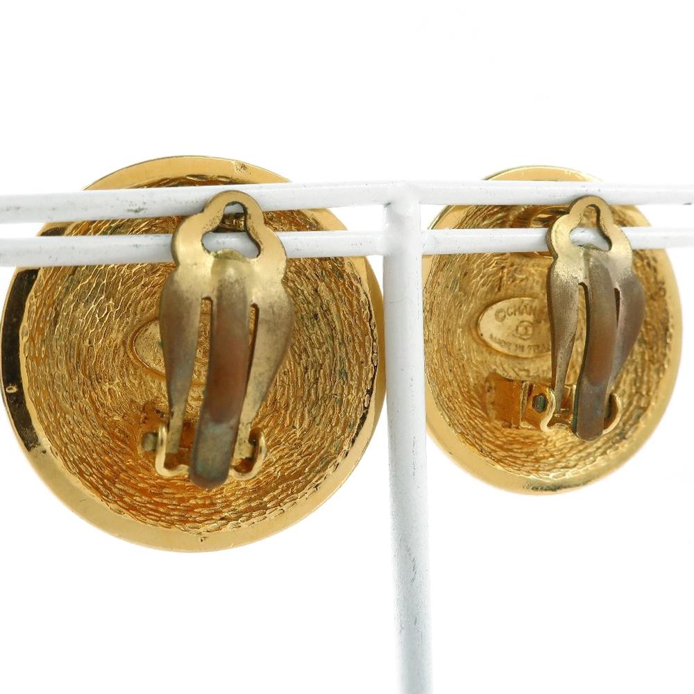 CHANEL Earring Matelasse gold Plated Gold 31.5g Women Used