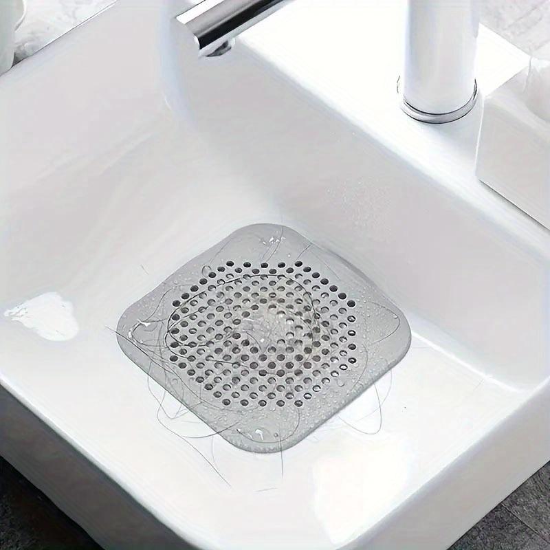 3Pcs Silicone Floor Drain Toilet Shower Sewer Filter Bathroom Shower Floor Drain Kitchen Sink Anti Blockage Strainer Hair Filter