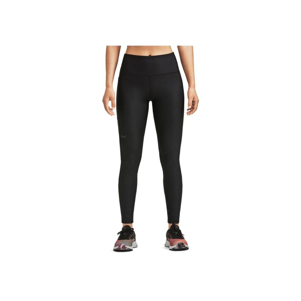 Under Armour Solid Color Training Compression Fitness Pants Women bottoms Black 1367030-001