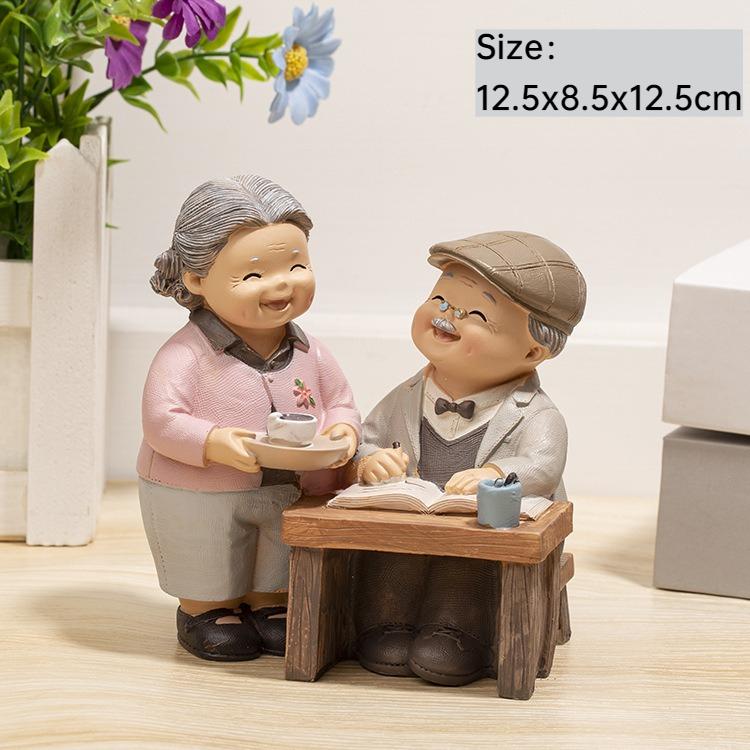 Love Accompanies Elderly People Wedding Anniversary Decorations Valentine's Day Gifts for Couples Creative Gifts Desktop Decor
