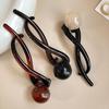 3Pcs Banana Clip Set Beads Decor French Style Hair Clips Women Non-Slip Twist Ponytail