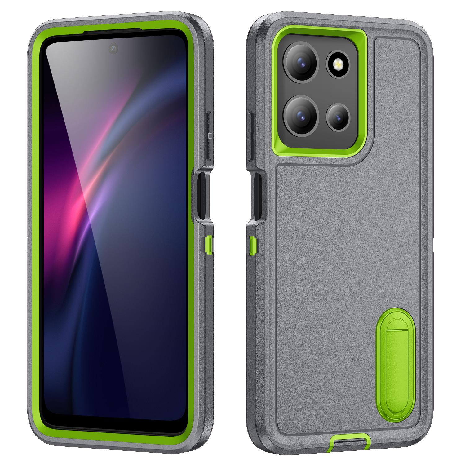 For Moto G 5G Phone Cover,Heavy Duty Sturdy Armor Shockproof Protective Stand Case For Motorola G Power PC and TPU&Case & Holder&Motorola Moto G (2025)