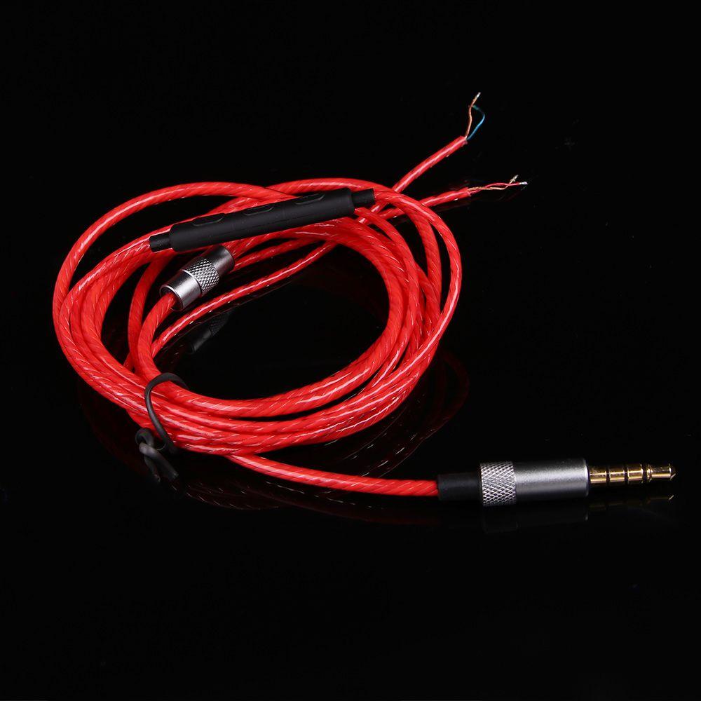 

Replacement Audio Controller Audio Wire DIY Earphone Wire Audio Cable Earphone Repair Cable Headset Line white