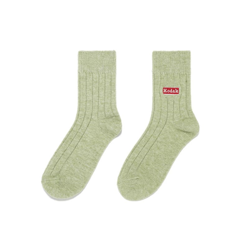 KODAK Apparel 23FW Logo Wool Socks GREEN