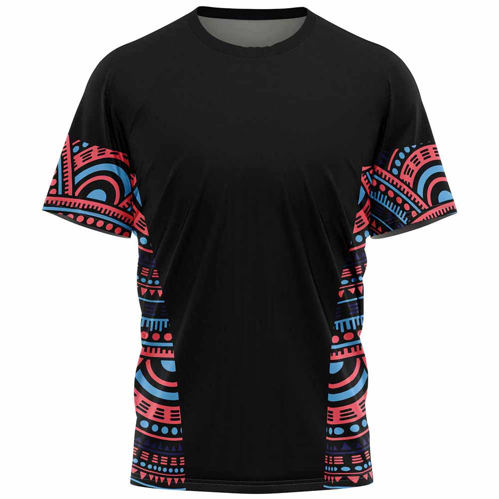 Vintage African Style Ethnic Tribal 3D Print Oversized T-shirts Summer Round Neck Fashionable Casual Short Sleeved Men's T-shirts