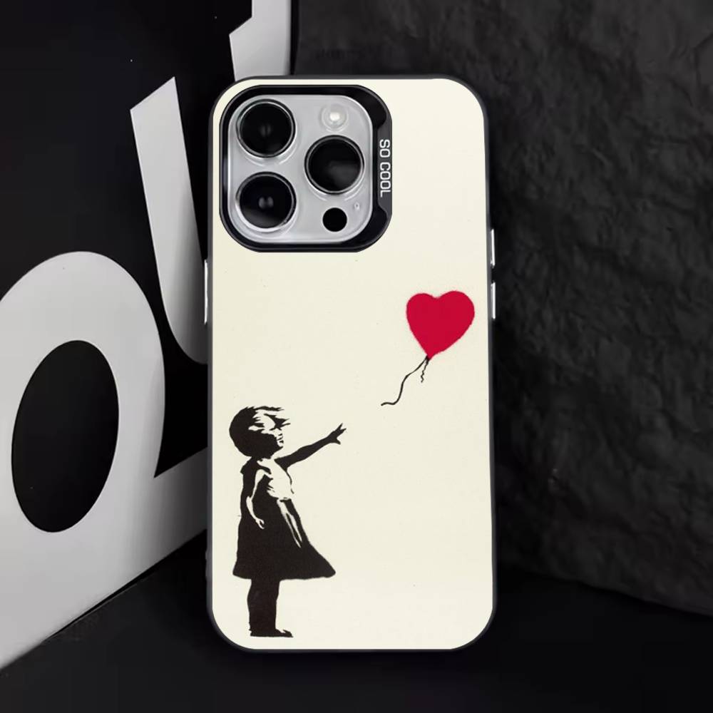 G-Graffiti Artist B-Banksy Phone Case For iPhone 16,15,14,13,12,11,8,7,Pro,Max,Plus,Mini,XS,SE Anti Fall Black Matte Hard