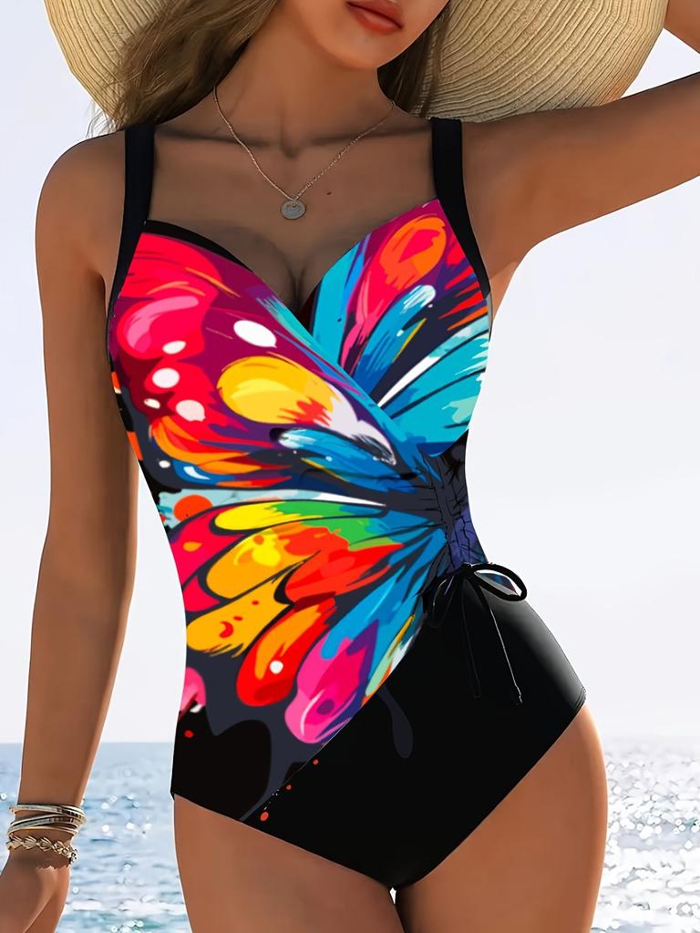 New one-piece swimsuit ladies gather sexy and thin bikini bikini multi-color explosion