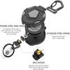 Heavy Duty Retractable Keychain Easy-to-pull Buckle Rope Elastic Keychain Anti Lost Keyring with Steel Retractable Cord