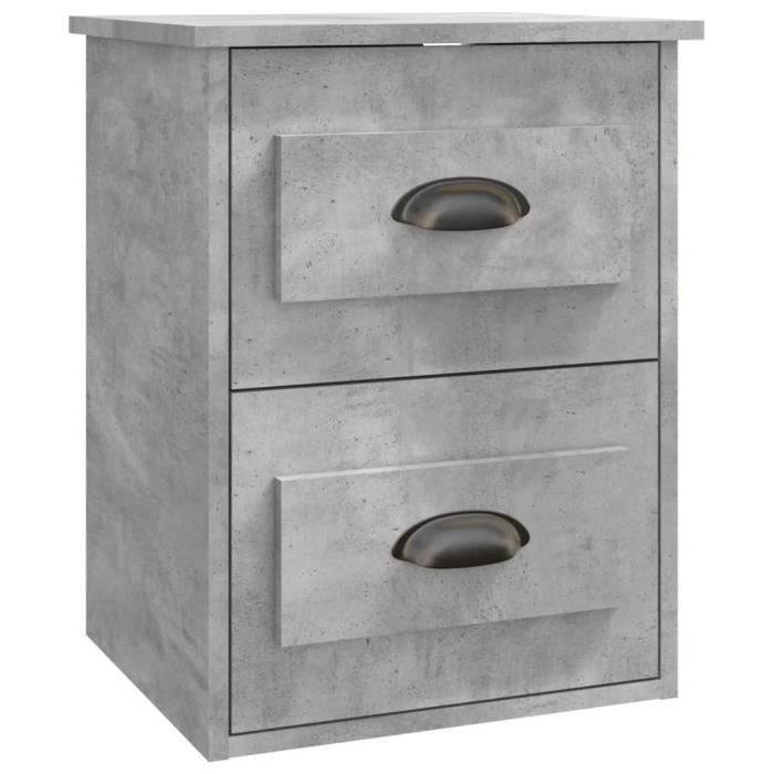 VidaXL Wall-mounted Bedside Table Concrete Grey 41.5x36x53 Cm 816400