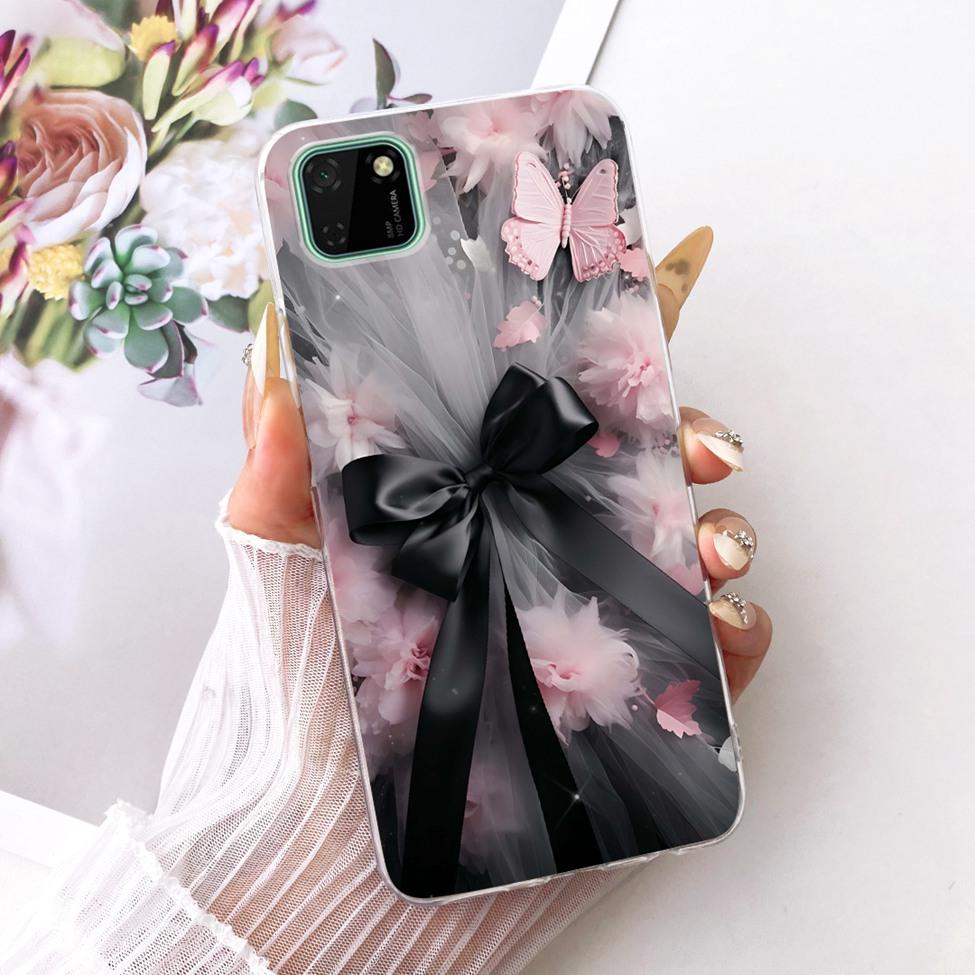 Transparent For Huawei Y5p Case DRA-LX9 Cute Cat Fashion Butterfly Funny Cool Painted Bumper Cover For Huawei Y5 P Casing