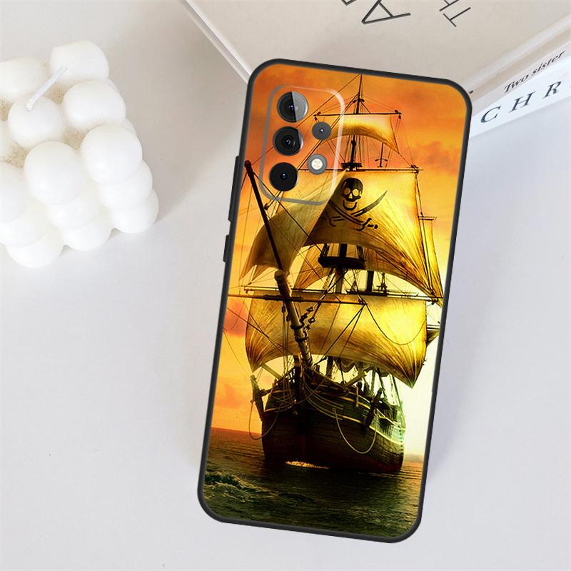 Segelschiff Piratenschiff Für Samsung Galaxy A22 A32 A52 A54 A14 A16 A26 A36 A56 A55 A35 A05 A06 A15 A53 A33 A13 Hülle