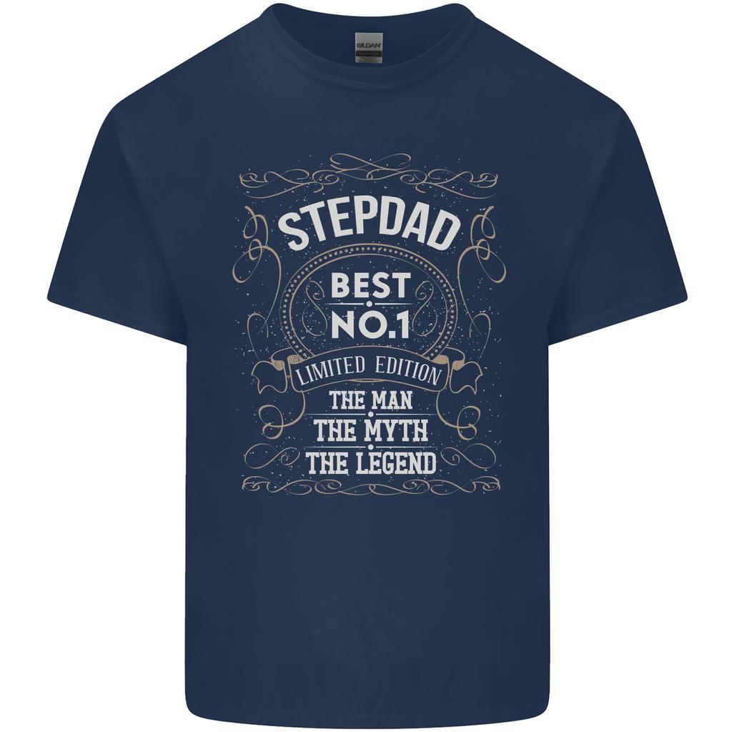 Fathers Day No 1 Stepdad Step Dad Funny Unisexs Light Cotton TShirt