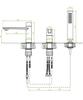 LAVEO Tores 3-hole Free-standing Bathtub Tap, Black