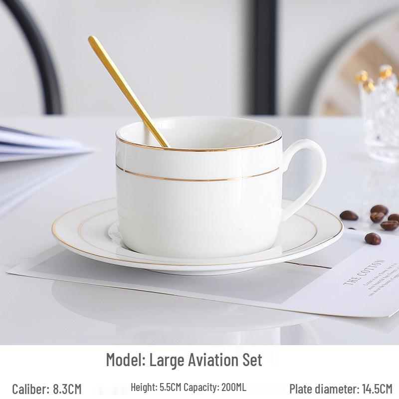 

Европейский роскошный керамический кофейный набор с золотым ободком 0