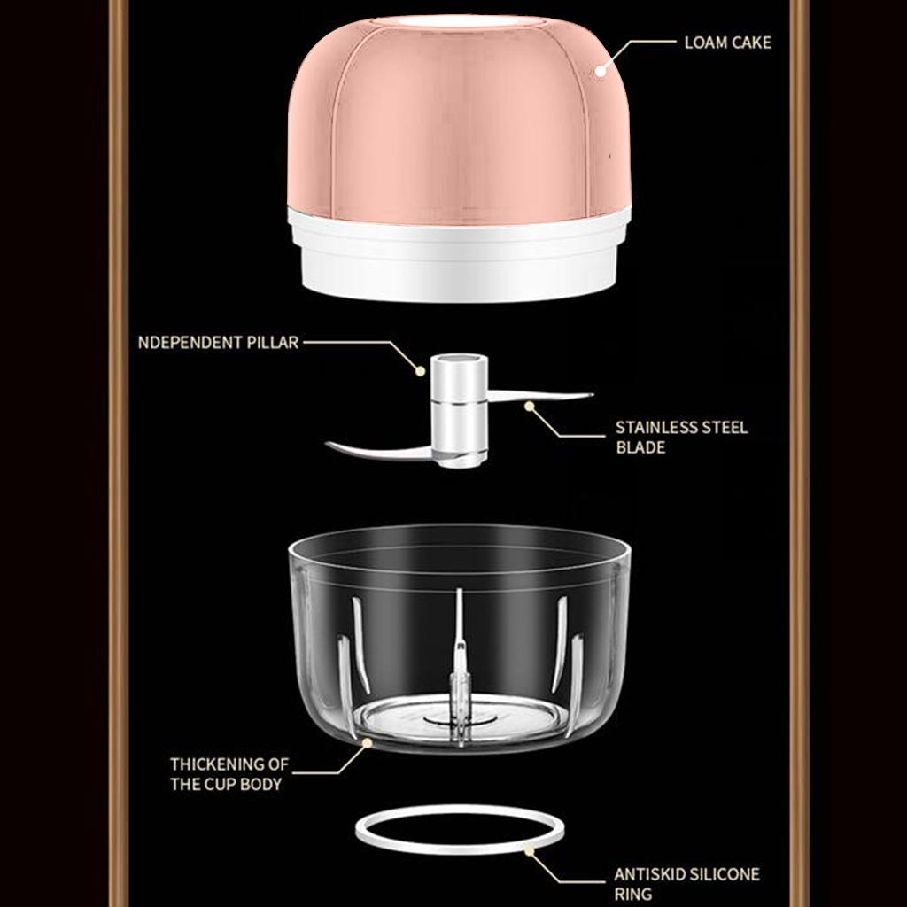 Electric Mini Garlic Chopper Slicer And USB Rechargeable Processor for