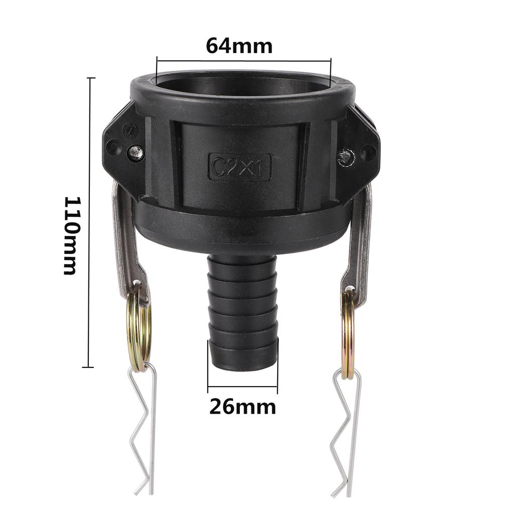 Cam Lock Adapter IBC Tank Quick Connect Internal Cam Lock Fitting Type C Polypropylene Cam Lock Fitting Standard Female Fitti