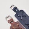New Fashion Men Wide Genuine Leather Bracelet Brown Black Wide Cuff Bracelets & Bangles Vintage Punk Wristband Men Jewelry Gift