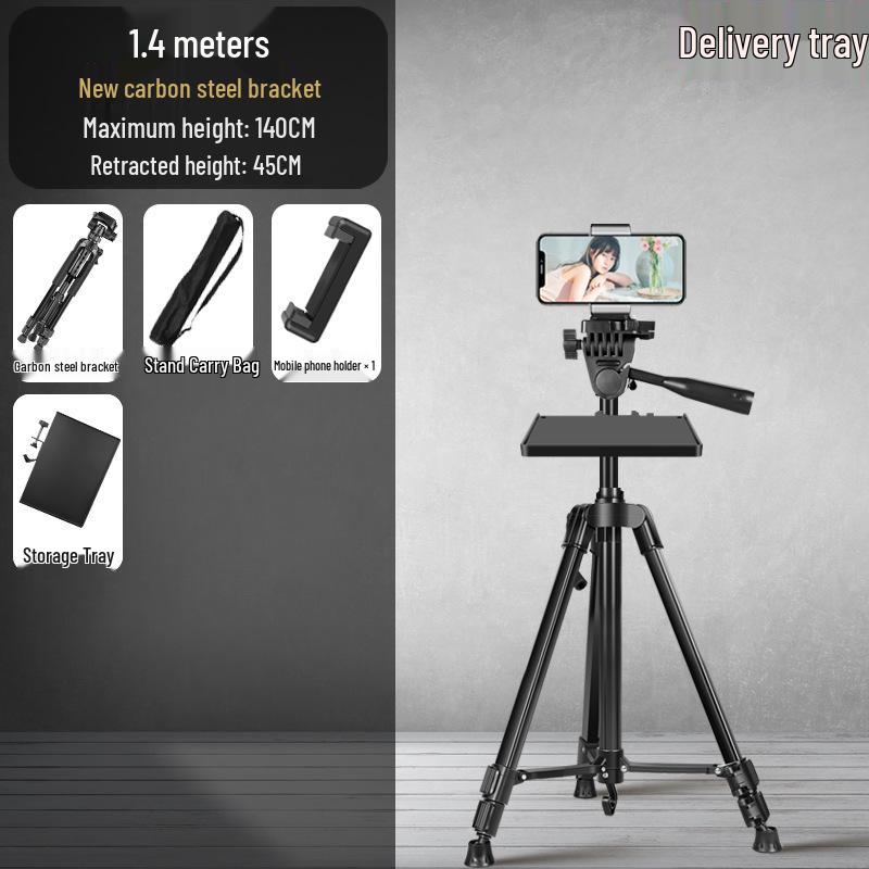 Multi-Angle Phone Holder with Fill Light for Live Streaming and Outdoor Photography