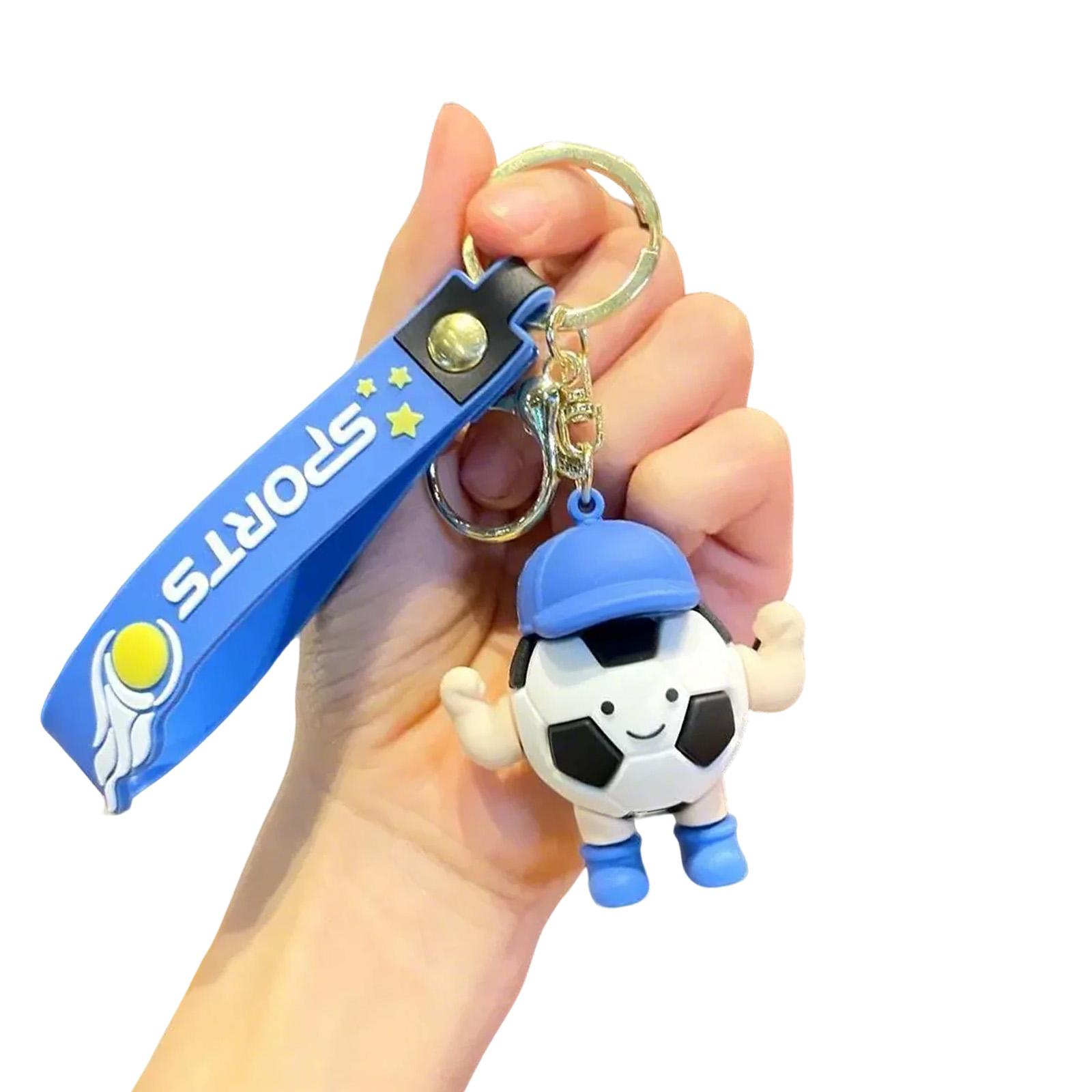 Креативный мультяшный брелок для ключей Бадминтон/Футбол/Настольный теннис/Теннис/Баскетбол/Волейбол для украшения рюкзака или автомобиля 2
